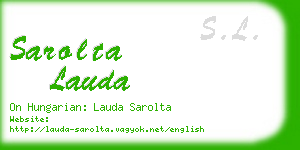 sarolta lauda business card